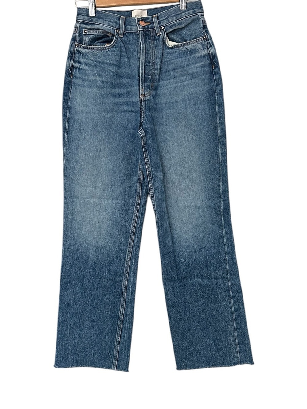 Doen High-Rise Straight Leg Women’s Jeans Size 27 100% Organic Cotton